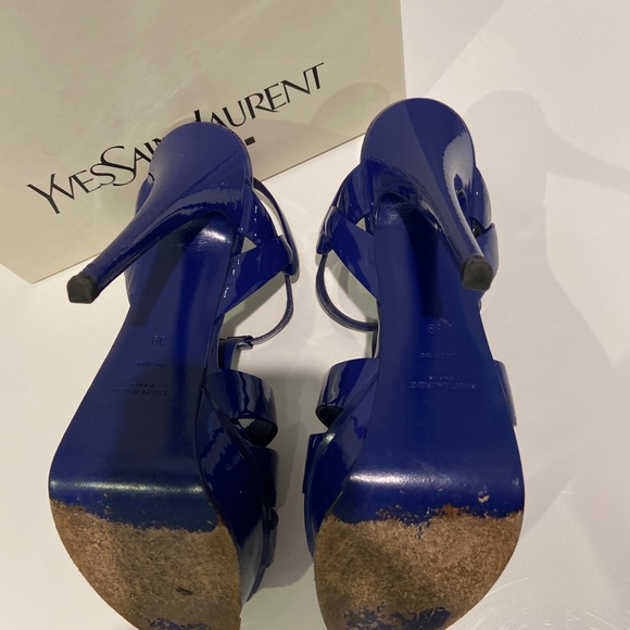 Saint Lauren Tribute Patent Leather Sandals - Picture 4 of 4